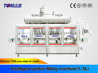 High Automatic Jar Filling Machine Linear Piston Filling Machine (1L-5L) 6/8/10/12 Filling Heads